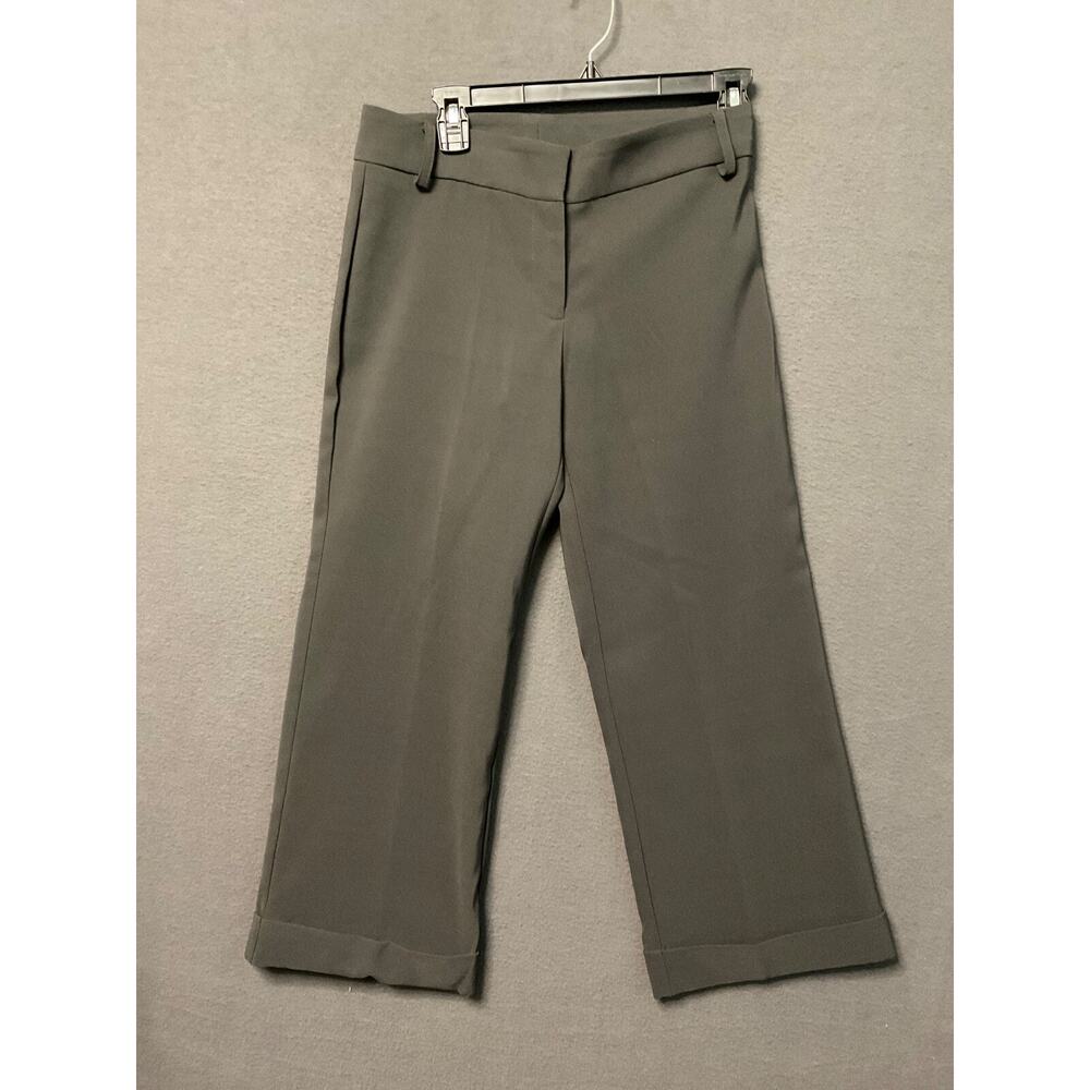 Women's Size 7/8 Black Career Pants Cropped‎ Stretch Polyester Spandex